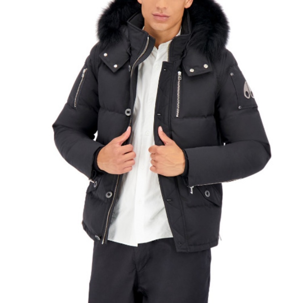 BRAND NEW MOOSE KNUCKLE 3Q MEN BLACK JACKET MEDIUM